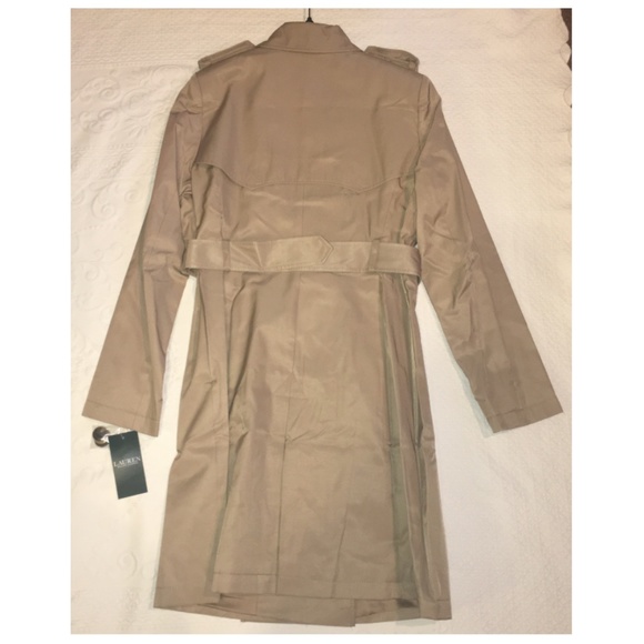 NEW Lauren Ralph Lauren Straight Trench Coat Sz S - Picture 6 of 7